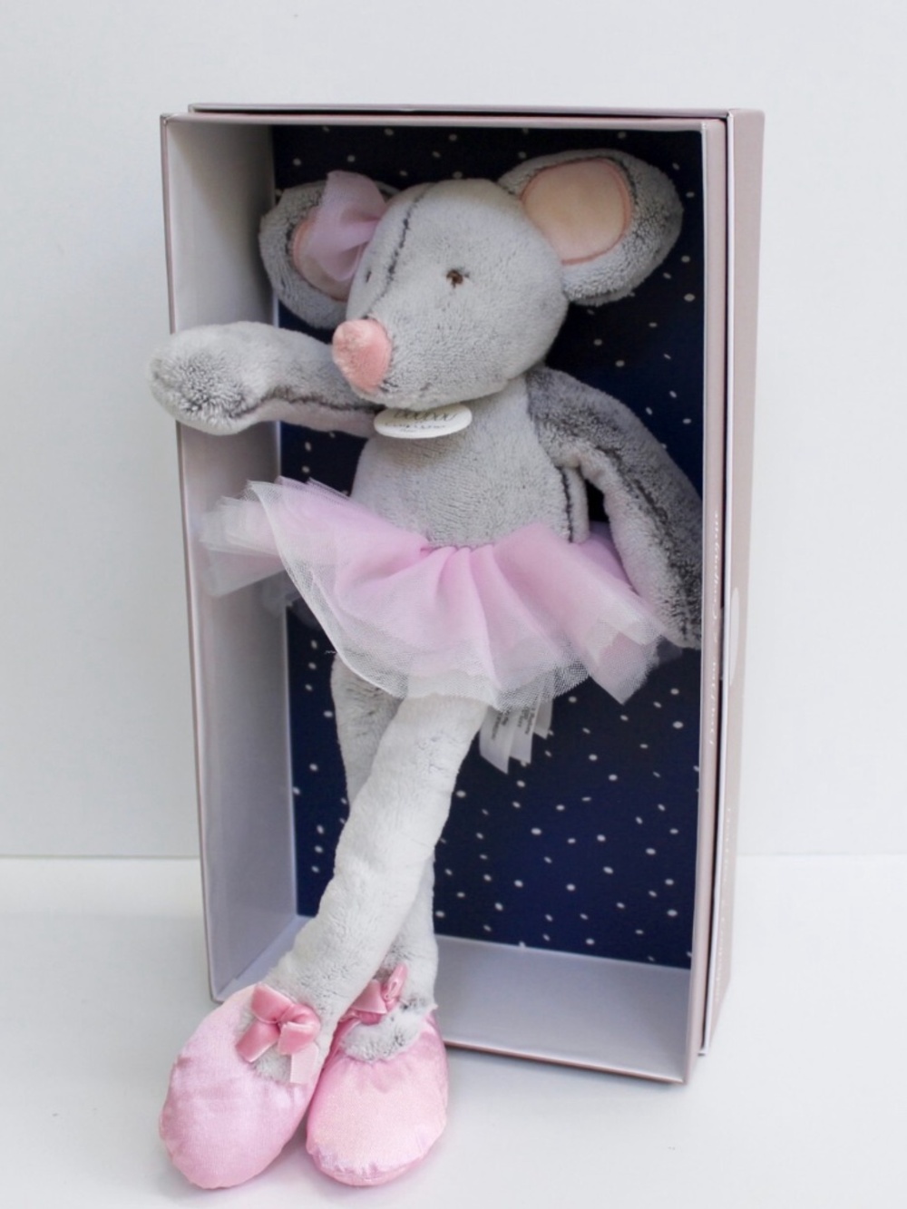 Mon DouDou et Compagnie Paris Ballerina Mouse Plush Lovey 12" NWT - Picture 1 of 5